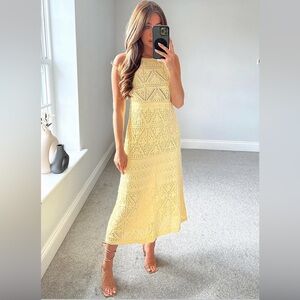 NEW ZARA CROCHET OPEN BACK DRESS